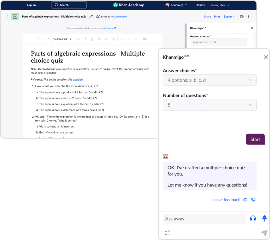 Khanmigo Screenshots